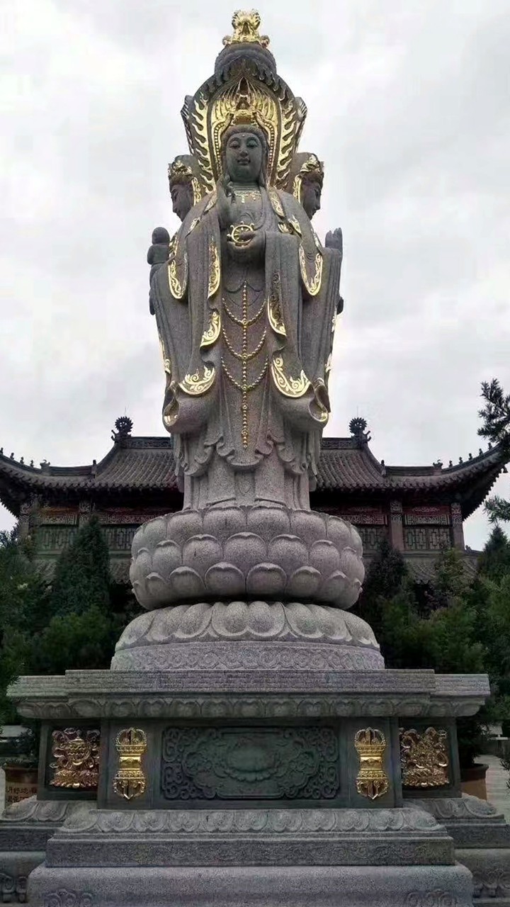 赣州文殊菩萨石雕像美好寓意象征