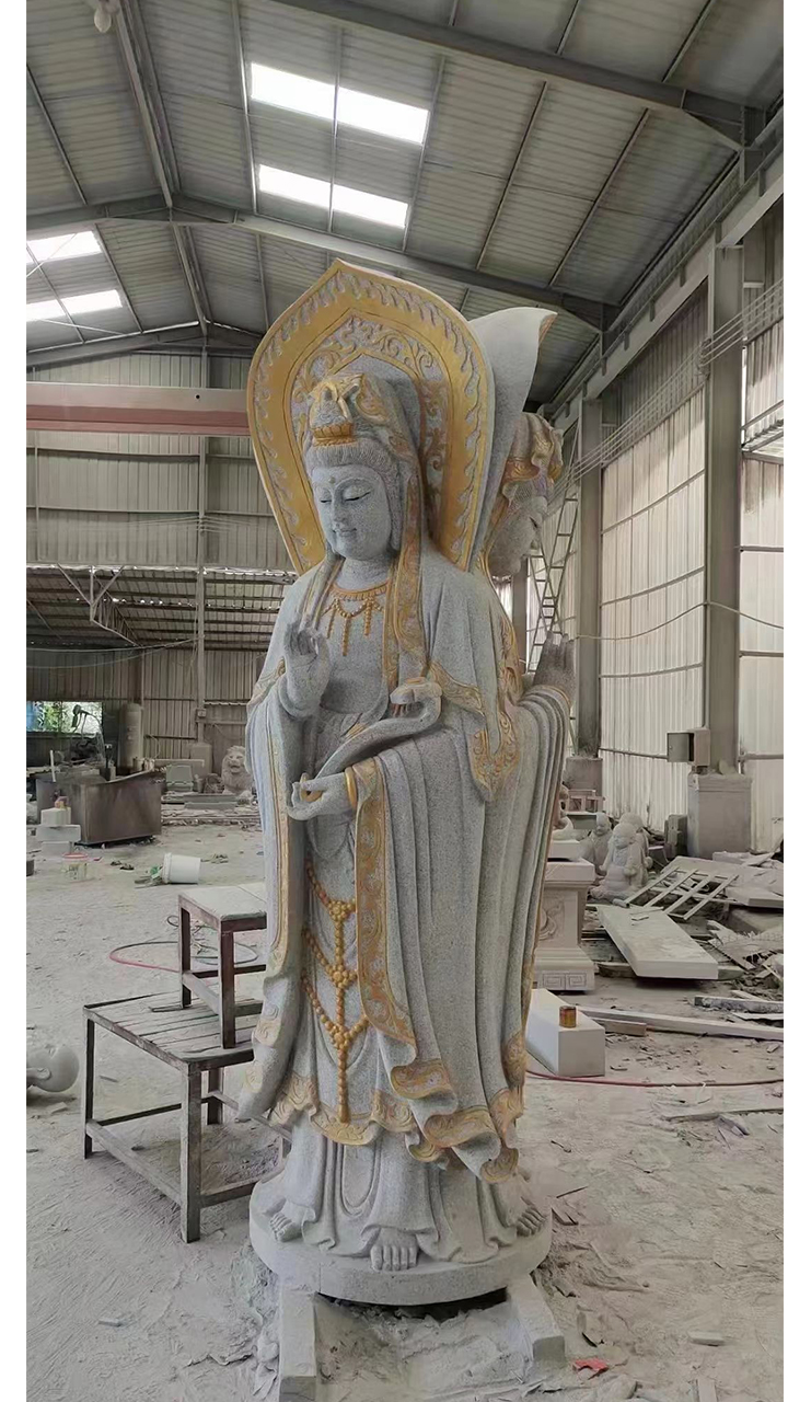 佛山石雕文殊菩萨工艺精湛之作