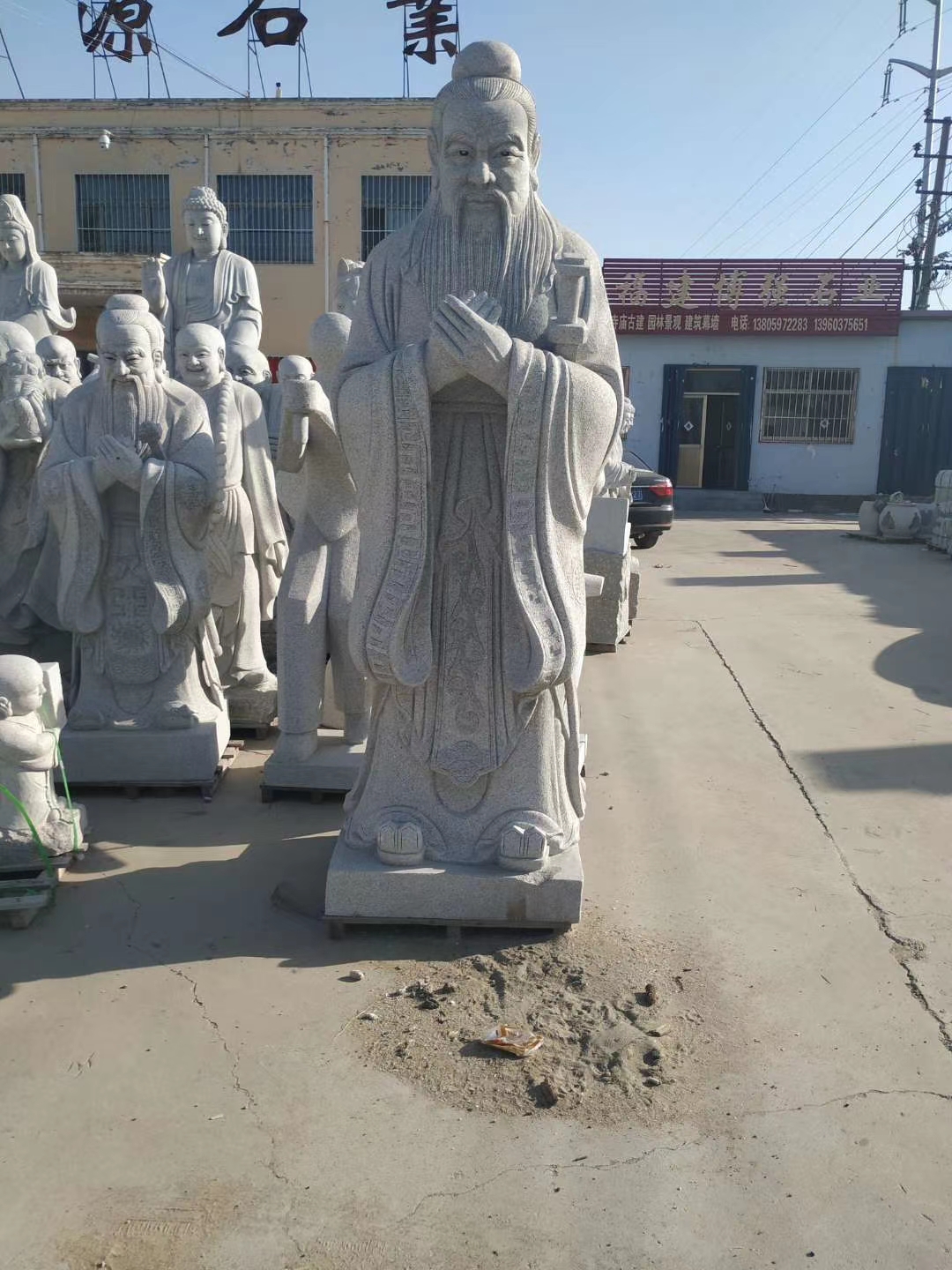 陇南市花岗岩孔子雕塑传神造型代表