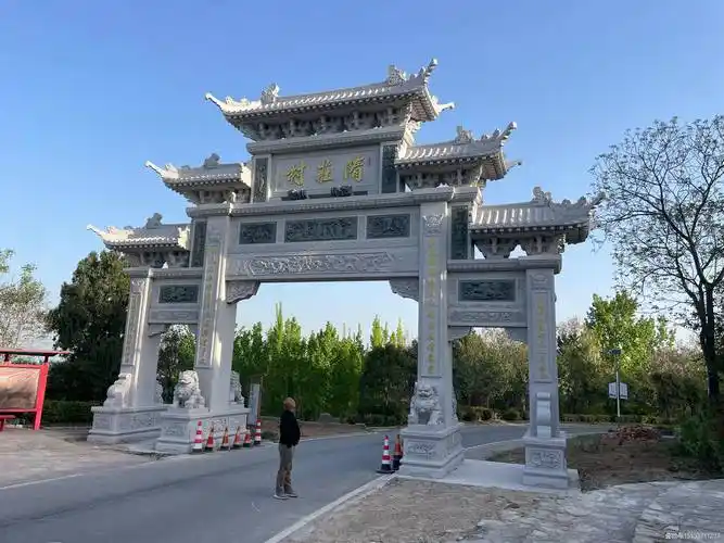 鸡西金辉石雕石牌坊效果图展示
