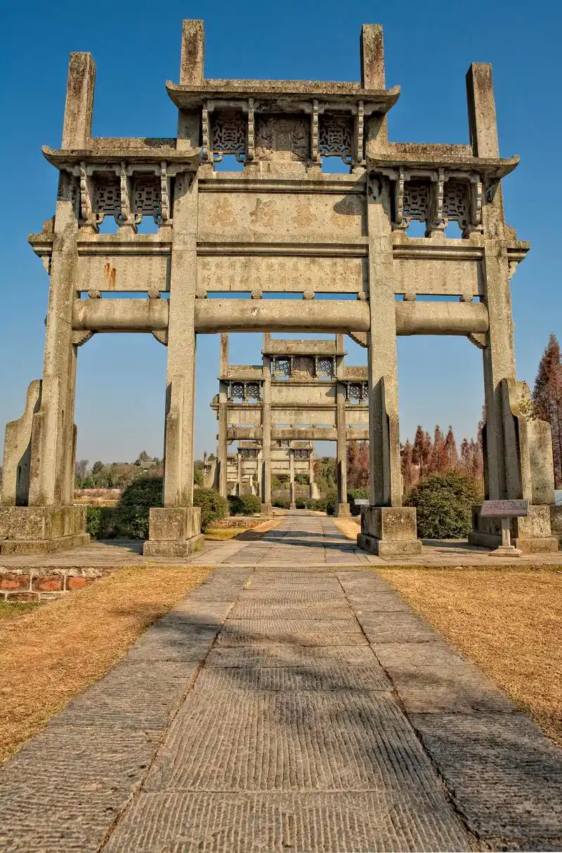 鸡西金辉石雕石牌坊价格案例图片