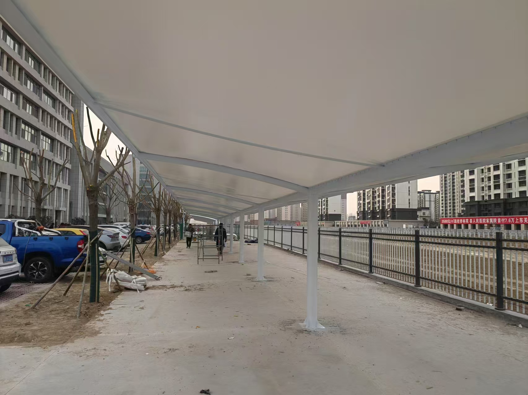 瓦房店市膜结构雨棚车棚如何搭建