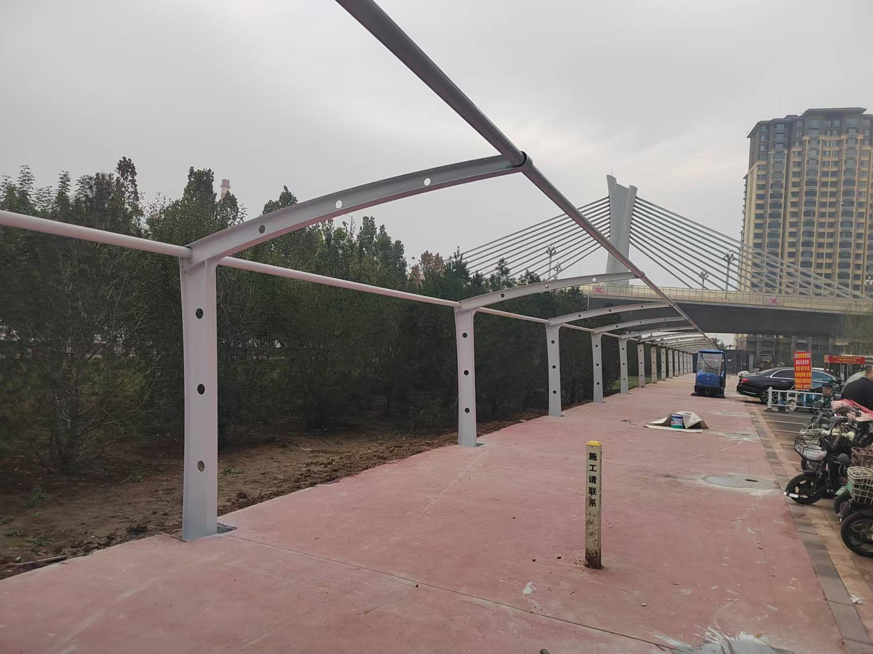 双阳豪睿膜结构膜结构汽车棚厂家工厂应用场景
